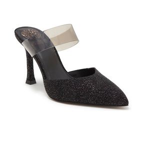 Vince Camuto Kempern Clear Strap Sandal- Black & Smoke- New N Box - Duplicate